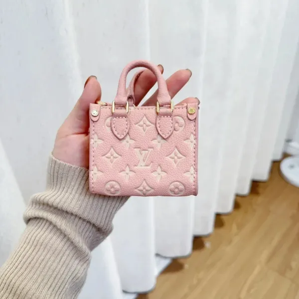 Louis Vuitton Mini Onthego Bag Pink Monogram Empreinte Leather Handbag - 1