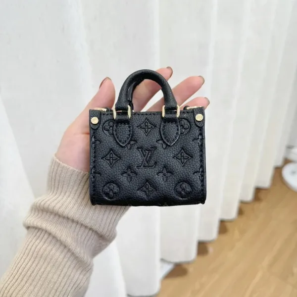 Louis Vuitton Nano Speedy Black Monogram Empreinte Leather Handbag - 1