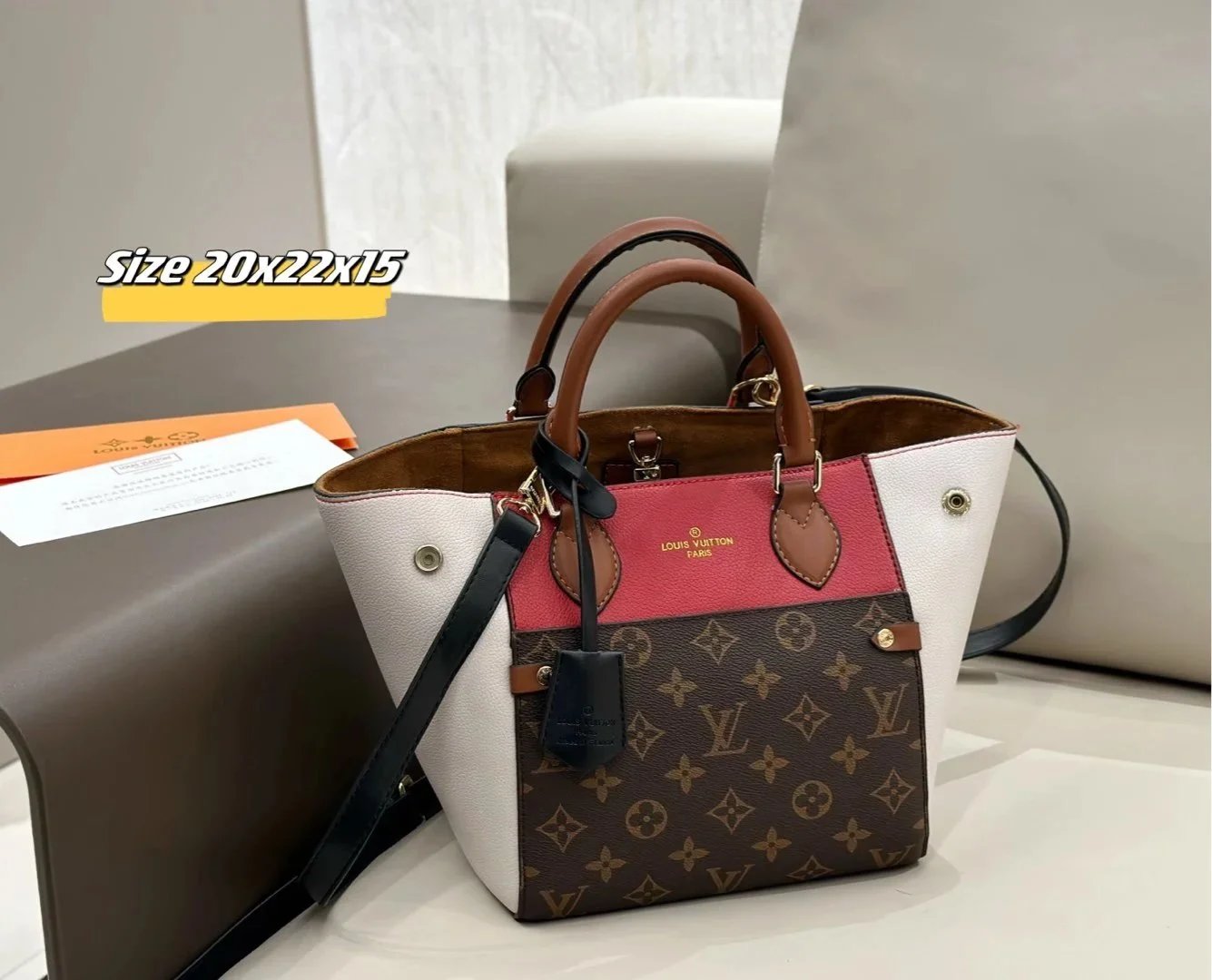 Louis Vuitton Neo Noé Bucket Bag Beige Monogram Leather Shoulder Bag Handbags - 11