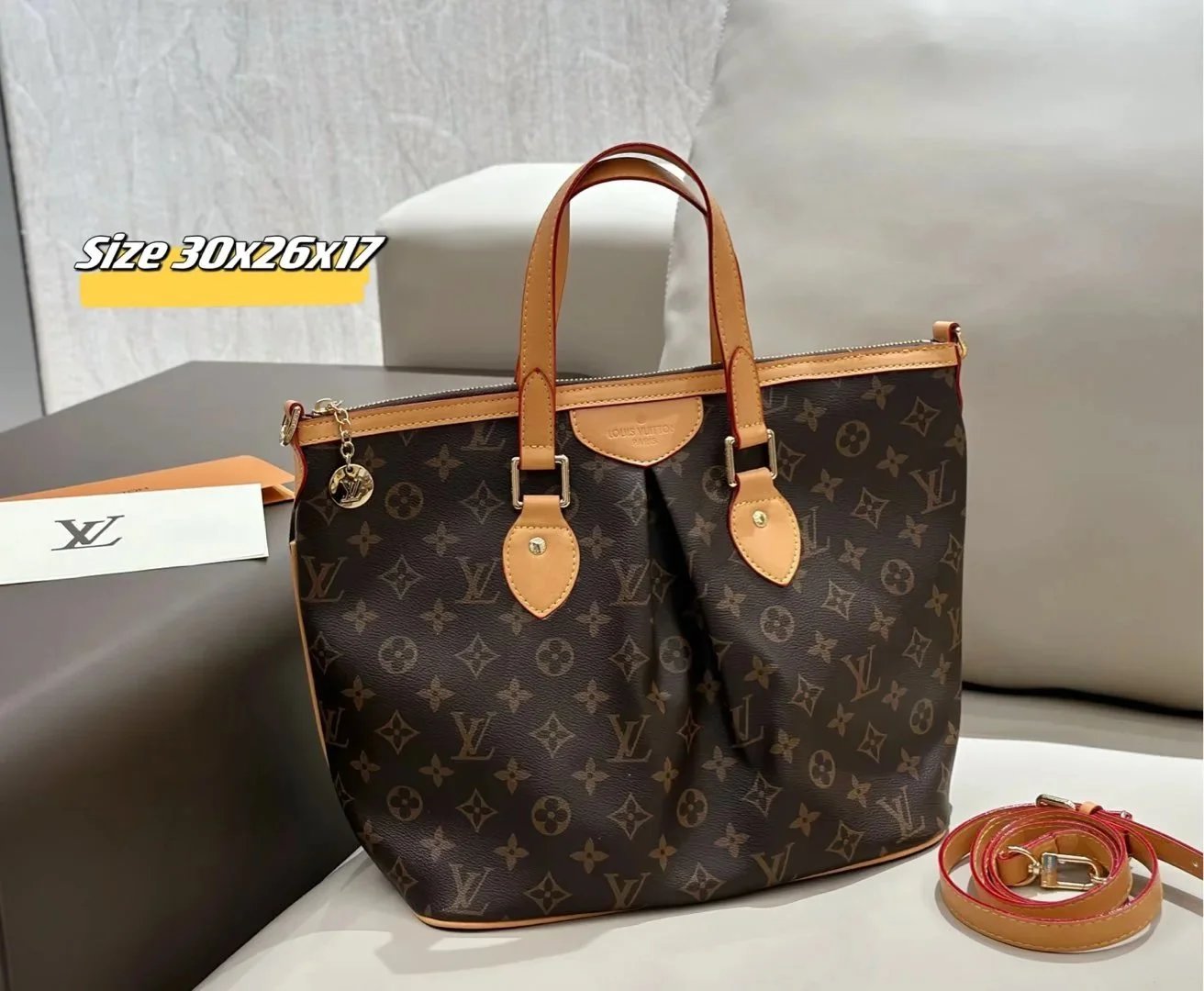 Louis Vuitton Neo Noé Bucket Bag Beige Monogram Leather Shoulder Bag Handbags - 4