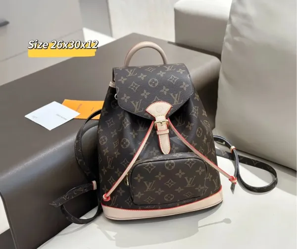 Louis Vuitton Monogram Montsouris Backpack Brown Beige - 1