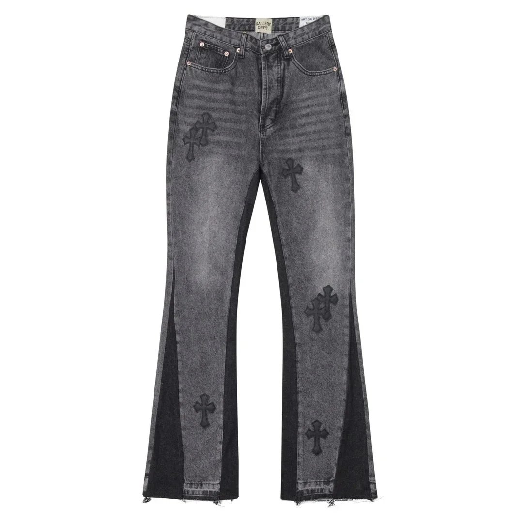 Chrome Hearts x Records White Leopard Cross Denim Jeans - 5