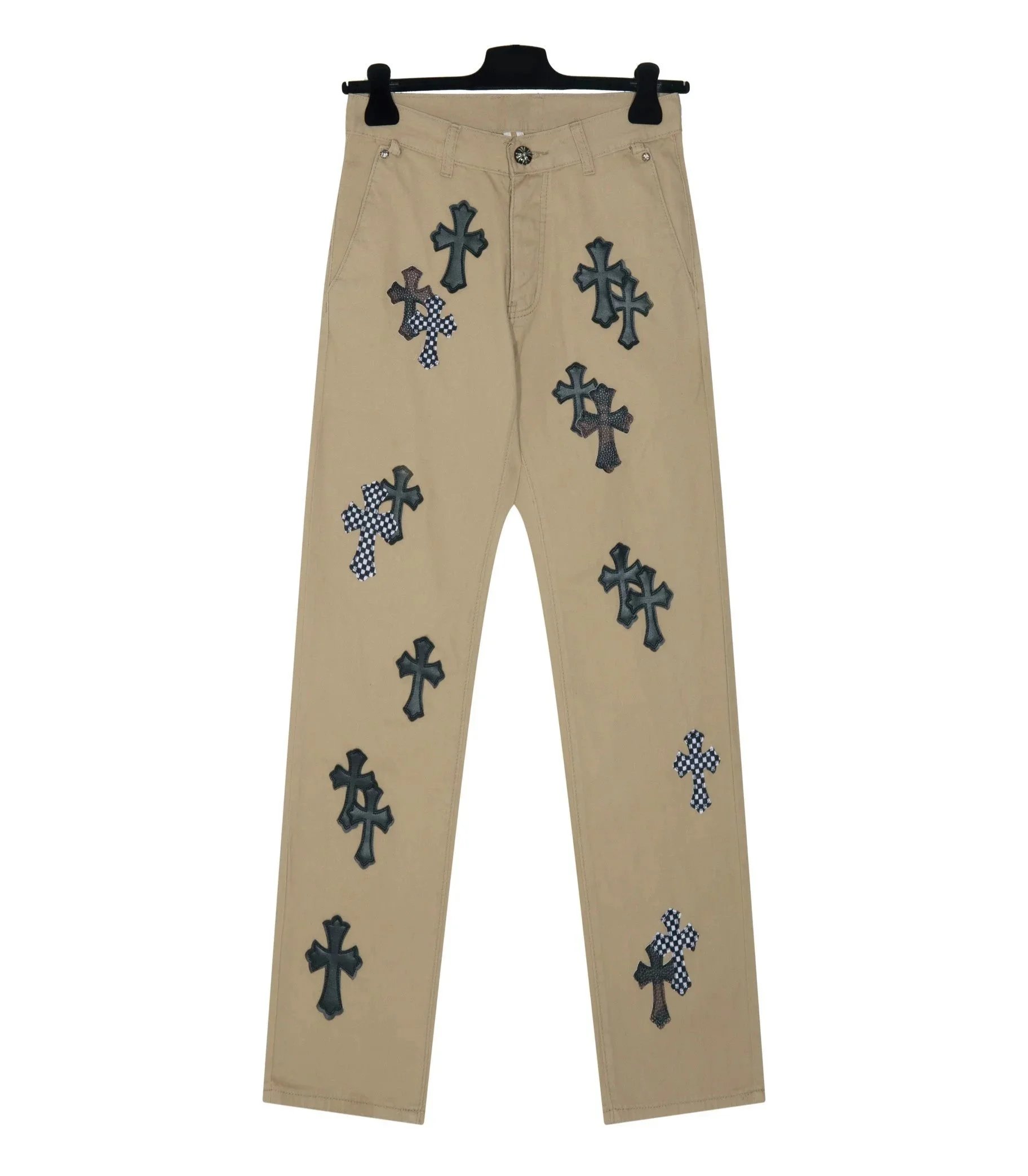 Chrome Hearts x Records White Leopard Cross Denim Jeans - 6