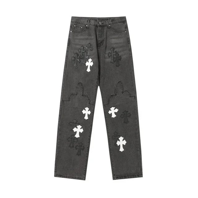 Unbranded Jeans Wide-Leg Cross Patch product detail image 1