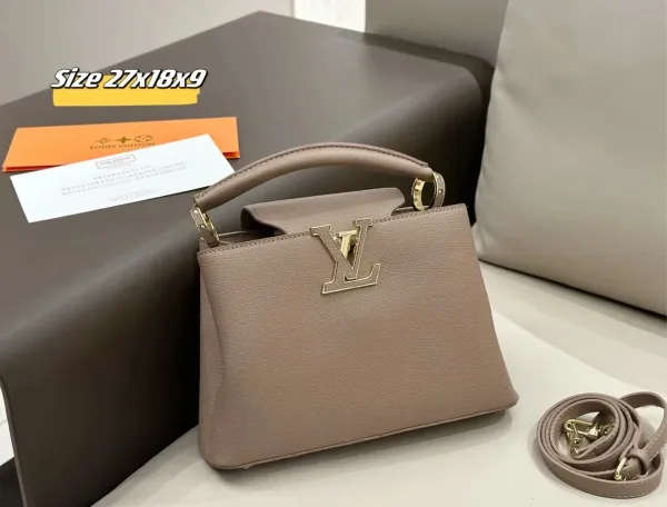 Louis Vuitton Capucines BB Taupe Leather Handbag - 1