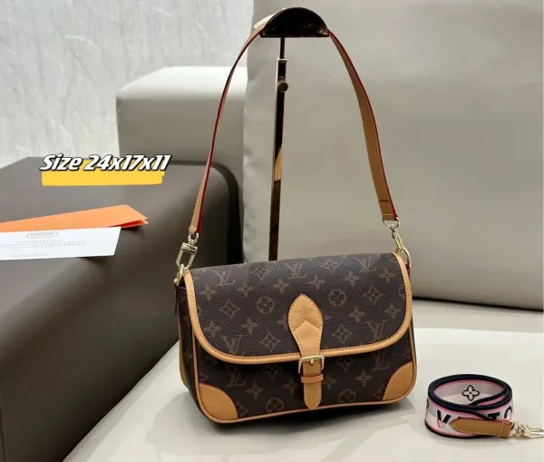 Louis Vuitton Monogram Pochette Métis Shoulder Bag Brown Beige - 1