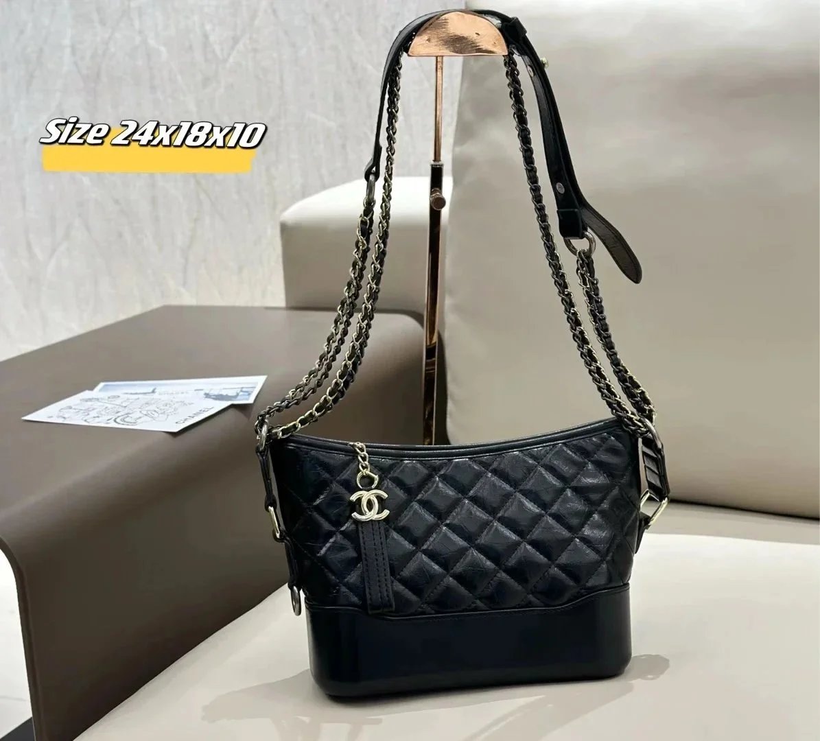 Chanel Handbags Quilted Top-Handle Chain Bag — 20