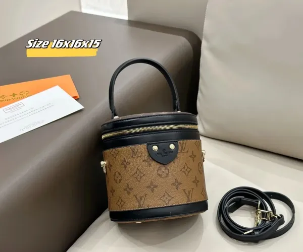 Louis Vuitton Monogram Canvas Boîte Chapeau Souple Bag Brown and Black Handbag - 1