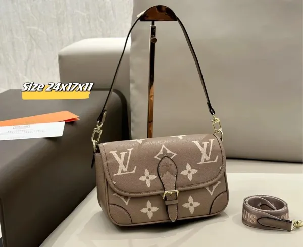 Louis Vuitton Monogram Empreinte Pochette Metis Bag Beige Crossbody Bag - 1