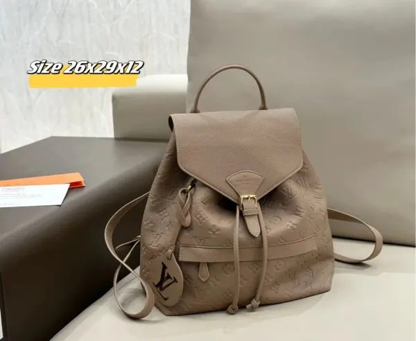 Louis Vuitton Monogram Empreinte Montsouris Backpack Beige - 1