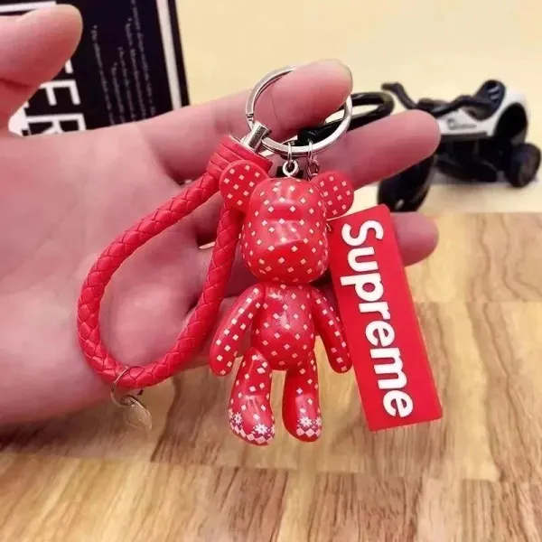 Supreme Bear Keychain Red Accessories - 1