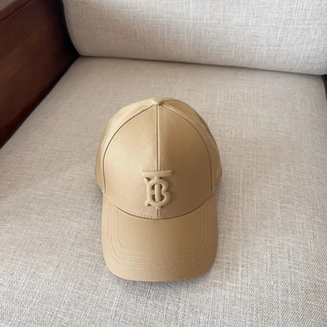 Burberry Check Print Baseball Cap Beige Black White Red - 11