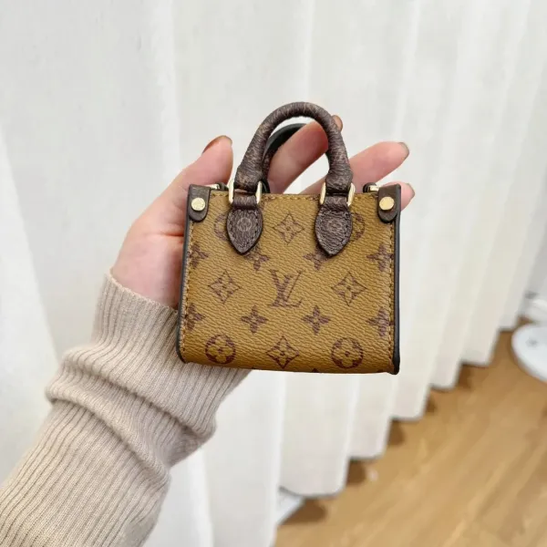 Louis Vuitton Monogram Mini Speedy Handbag Beige Brown Handbag - 1
