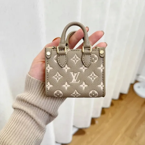 Louis Vuitton Mini Speedy Bag Beige Monogram Leather Handbag - 1