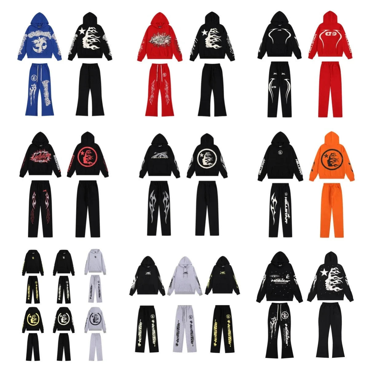 Hell Star Hoodie Suit [Multiple Styles & Colors]