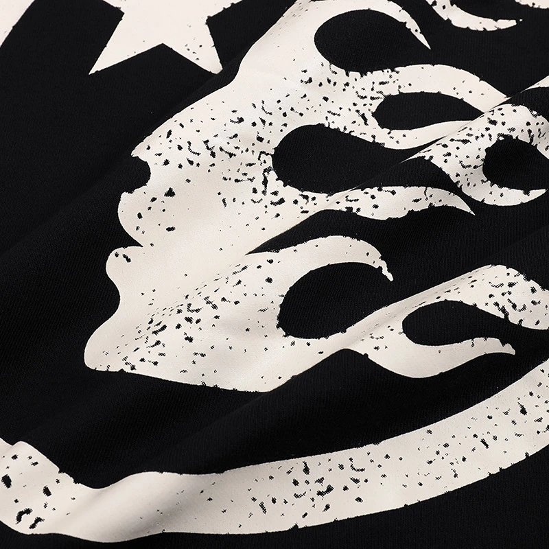 Hellstar Flame Graphic Sweatpants Black - 43