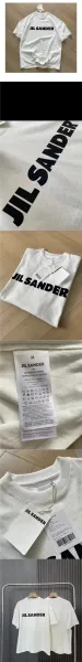 Jil Sander Logo Print White T-Shirt - 5