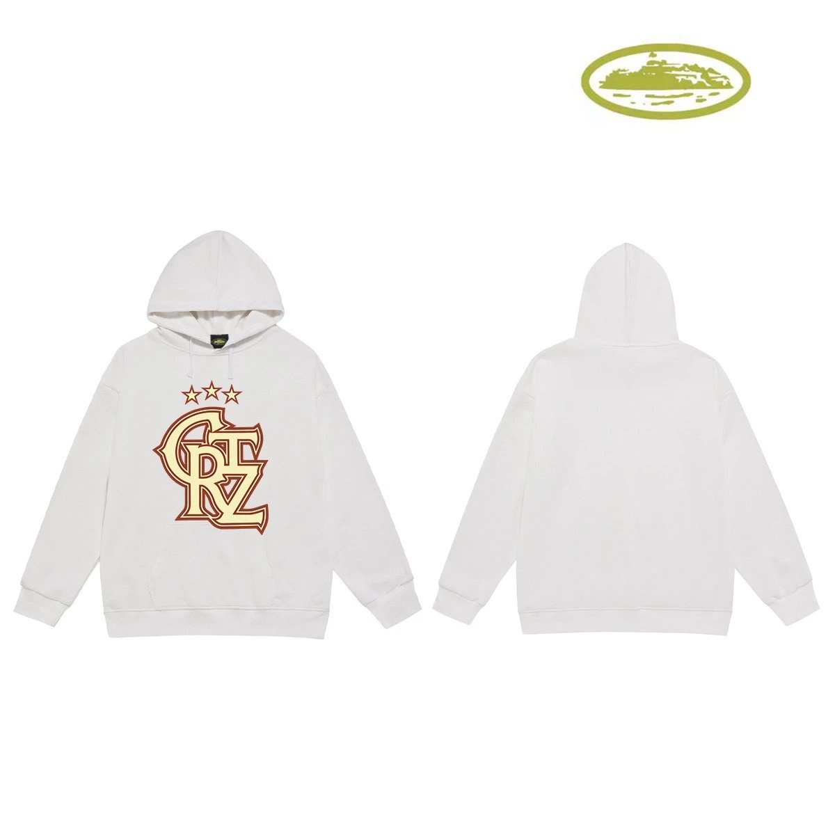 Corteiz Hoodies & Sweatshirts Classic Series printed pullover hoodie — C 2013 White (terry))