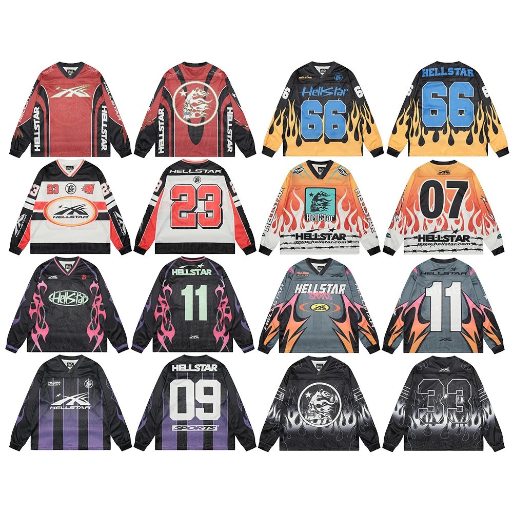 Hellstar T-Shirts Mesh football jersey graphic image 2