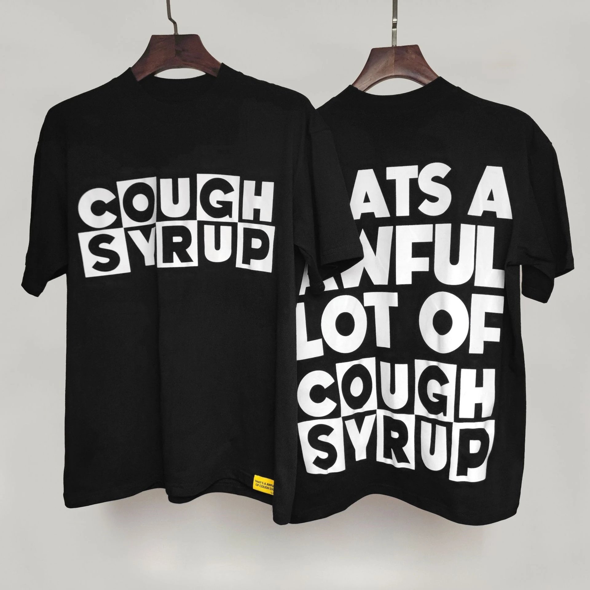 Cough Syrup T-Shirts Graphic Print — 07 Black Short Sleeve
