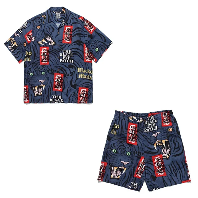 WACKO MARIA Matching Sets Tiger Print Hawaiian Shirt and Shorts Set product detail image 6
