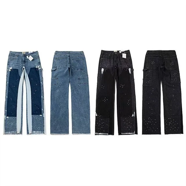 Unbranded Jeans Wide-leg distressed patchwork product detail image 15
