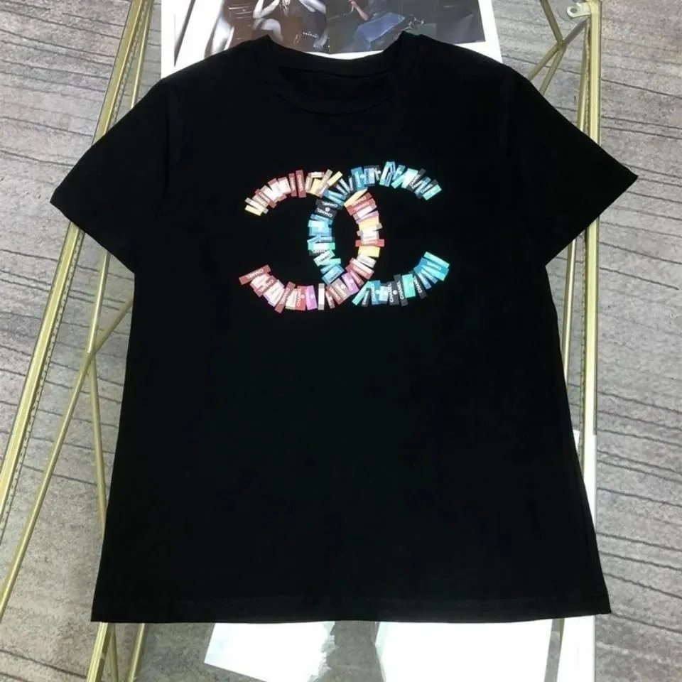 Chanel T-Shirts Short-Sleeve Logo Print — 16
