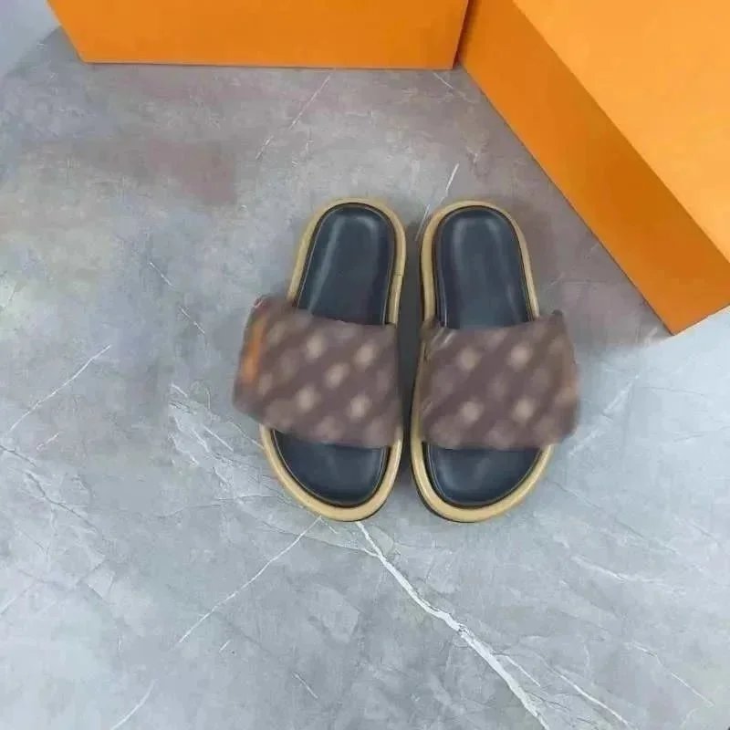 Nike Slippers Assorted Open-Back Slides — Brown flower