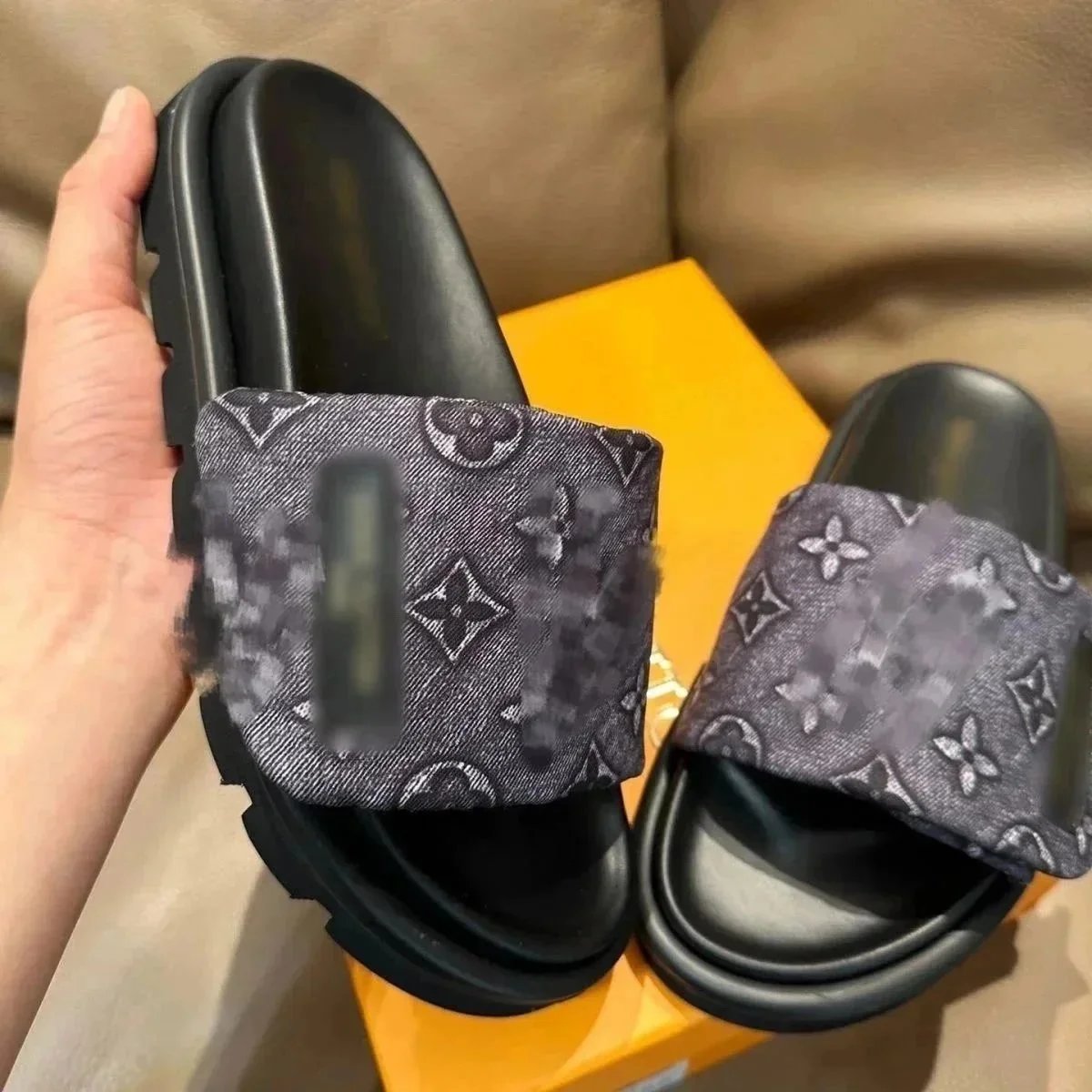 Nike Slippers Assorted Open-Back Slides — Denim Gray