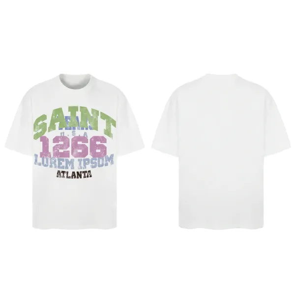 Design Saint 1266 Multicolor Graphic T-Shirt - 1
