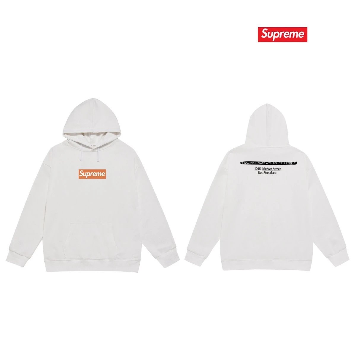 Supreme Hoodies & Sweatshirts Dover Street Market car graphic pullover hoodie — S 2221 White with fleece lining