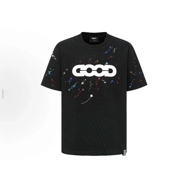 GOODBAI T-Shirts Oversized short-sleeve logo graphic T-shirt product detail image 15