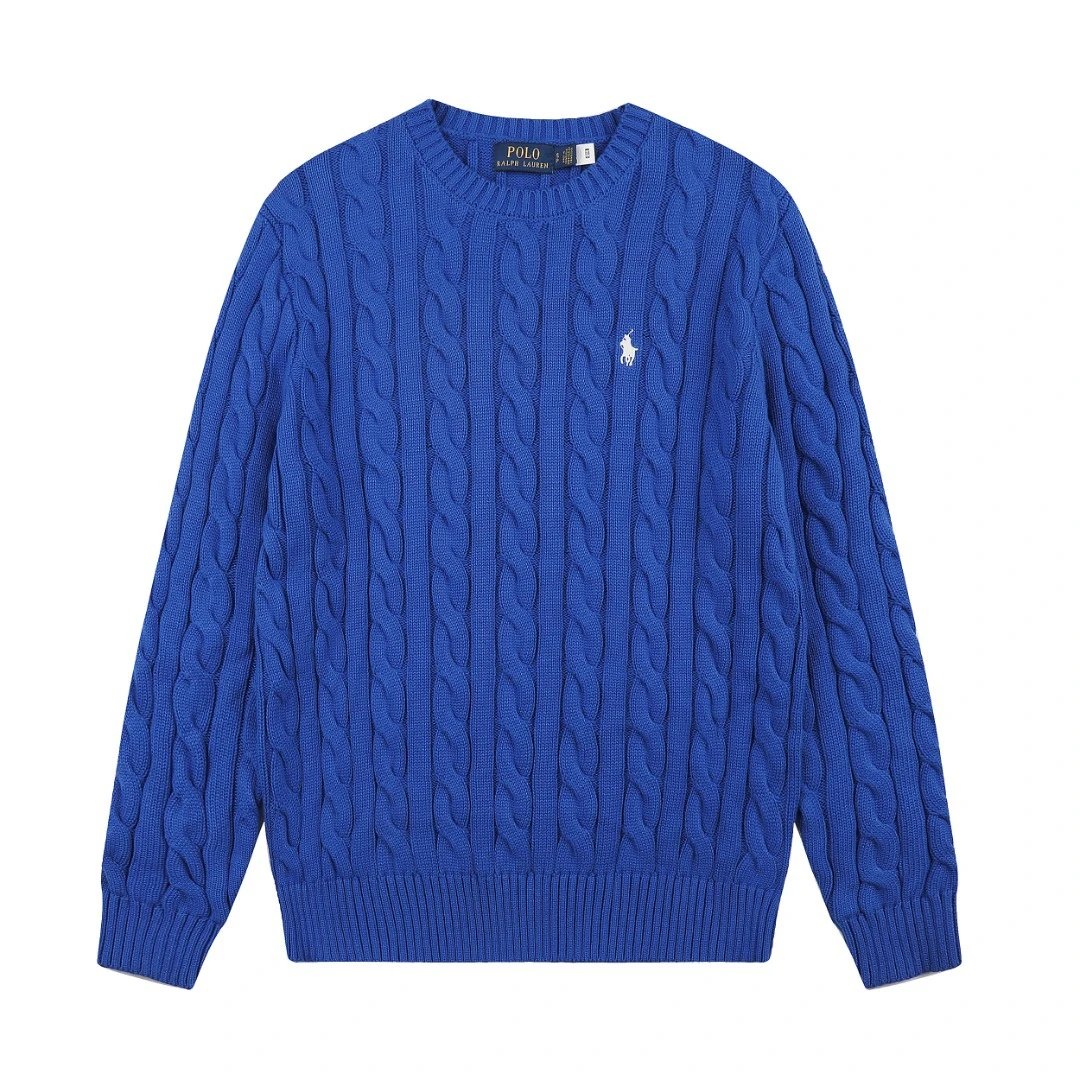 Polo Ralph Lauren Knitwear DS012 cable-knit crewneck sweater with embroidered pony logo image 2