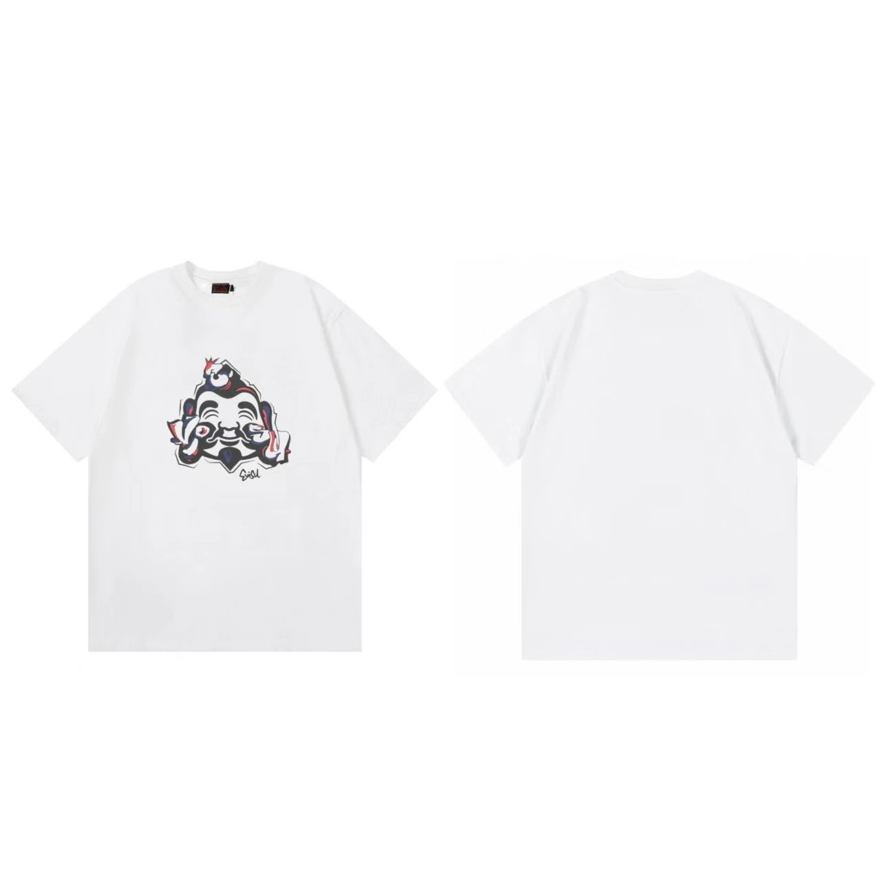 Evisu T-Shirts Short-Sleeve Graphic Print T-Shirt — white F 250