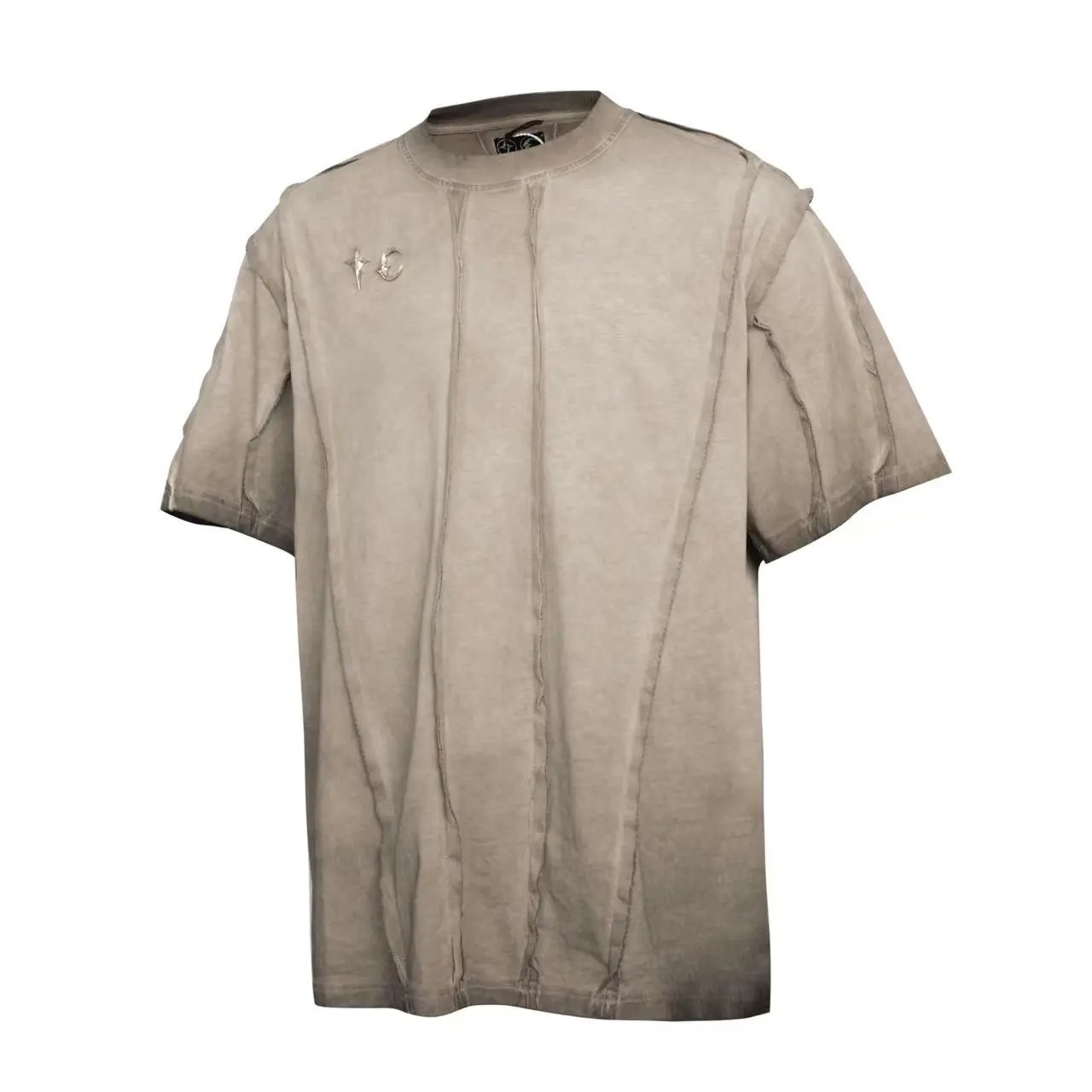 Unbranded T-Shirts Star and crescent moon graphic — yellow rough edge