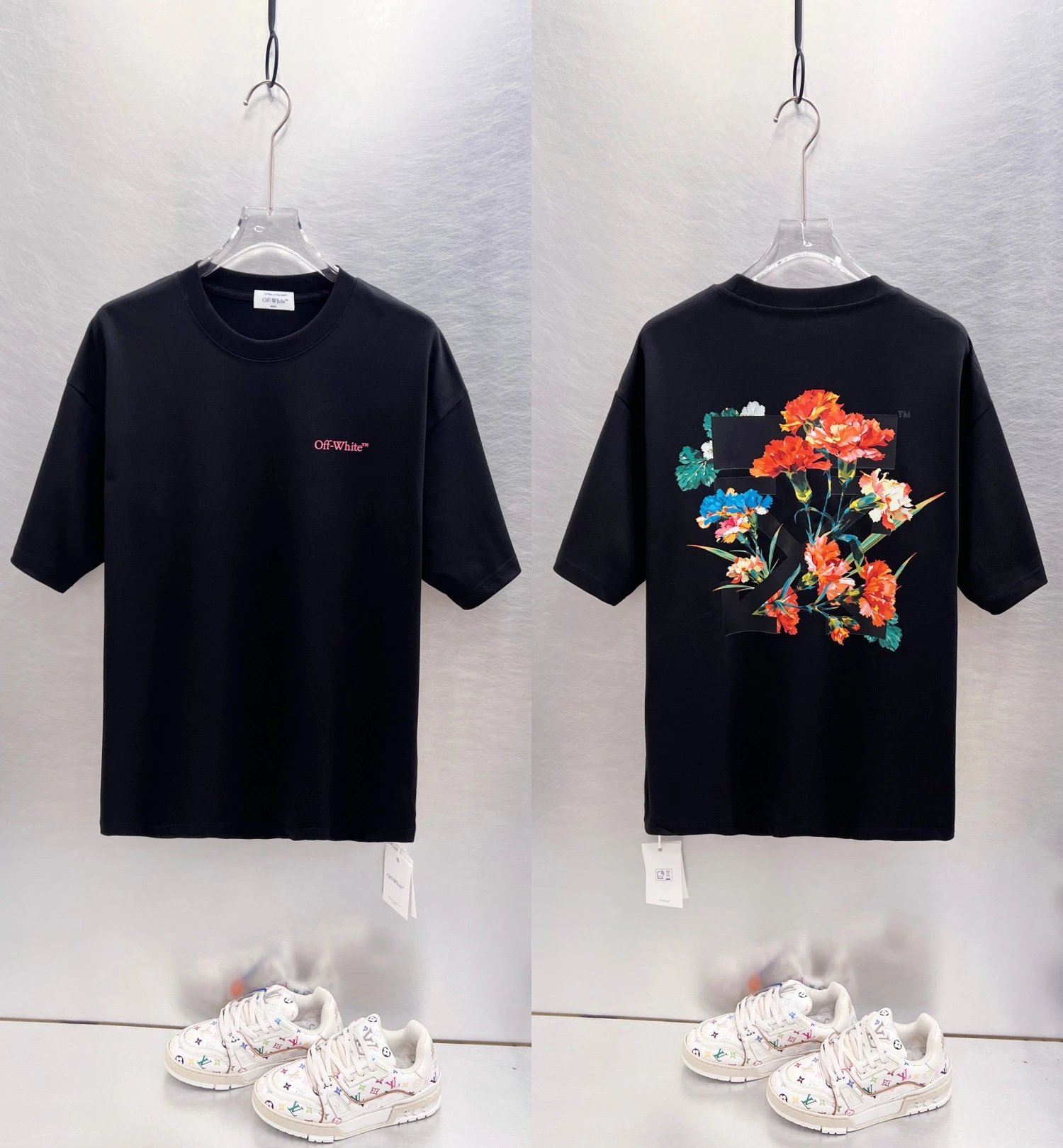 Off-White T-Shirts Graphic-print crew-neck — Black 9626