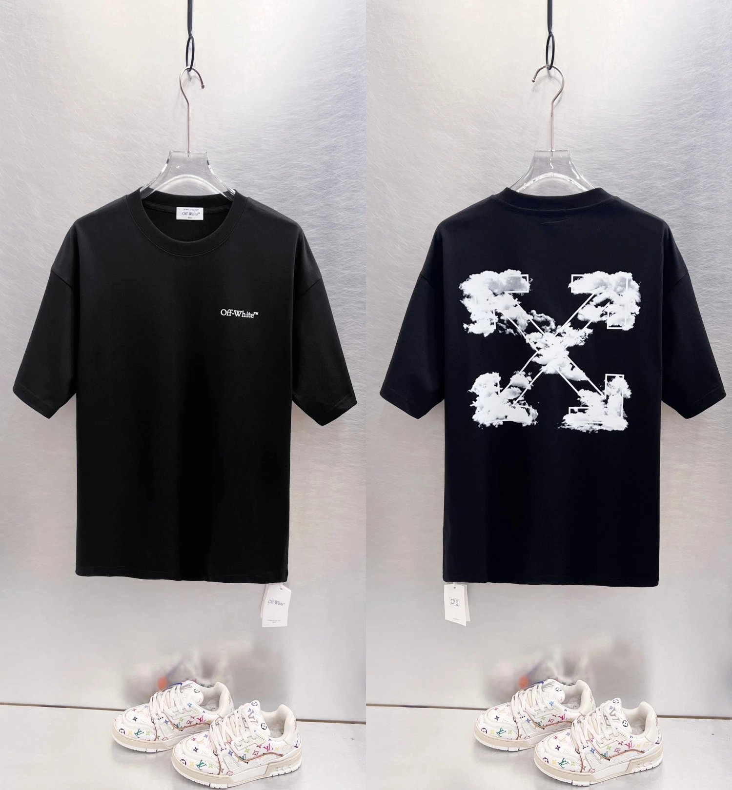 Off-White T-Shirts Graphic-print crew-neck — Black 9629