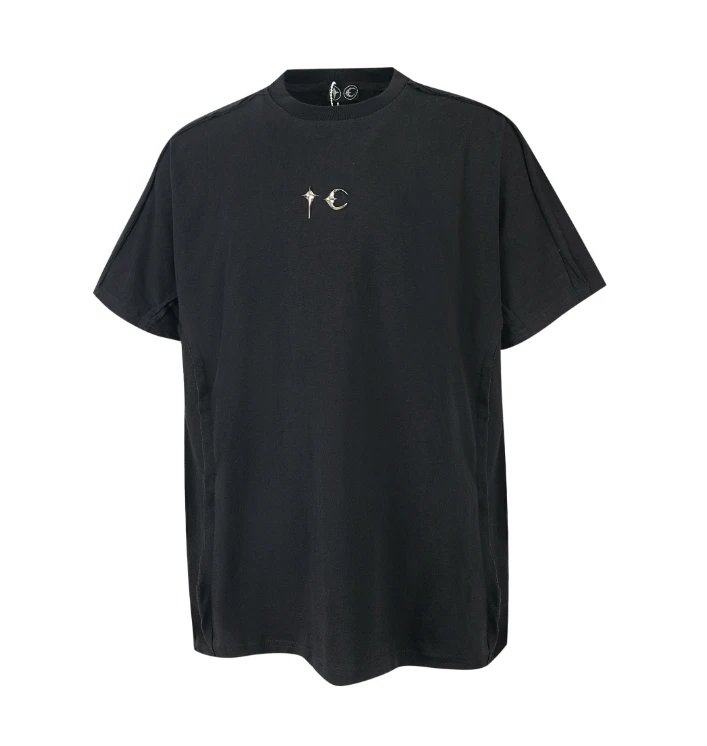 Unbranded T-Shirts Star and crescent moon graphic — Black