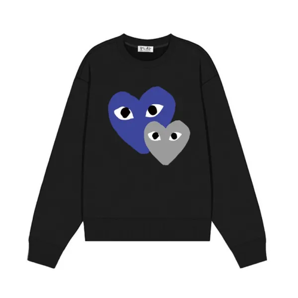 Comme des Garçons Play Heart Eyes Black Sweatshirt Sweater - 1