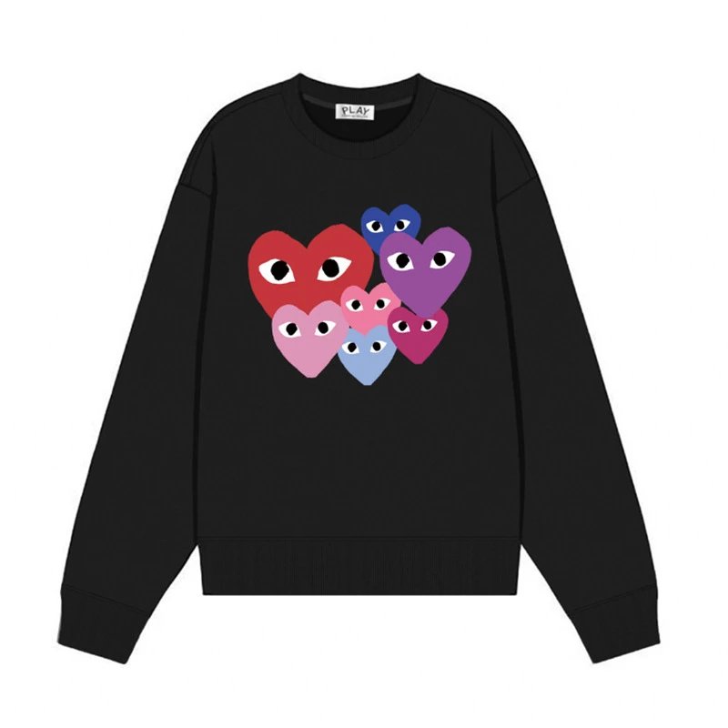 Comme des Garçons Hoodies & Sweatshirts PLAY heart graphic crewneck sweatshirt — 33 Black