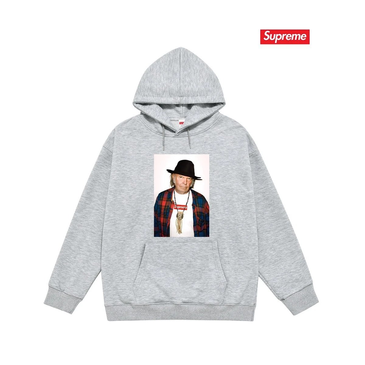 Supreme Hoodies & Sweatshirts Dover Street Market car graphic pullover hoodie — S 2222 Gray with fleece lining