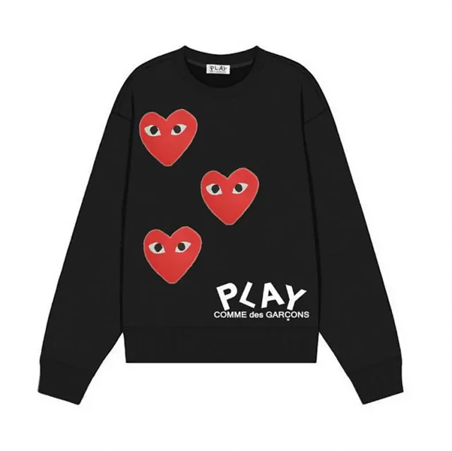 Comme des Garçons Hoodies & Sweatshirts PLAY heart graphic crewneck sweatshirt product detail image 10