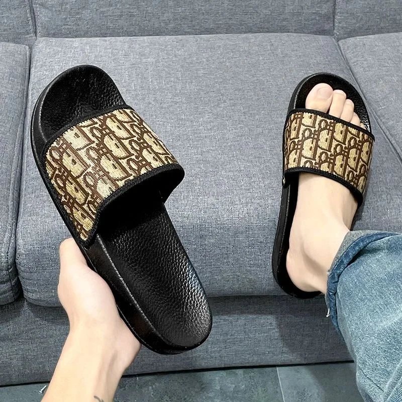 RFIDNO Sandals Monogram Slide — D Light brown