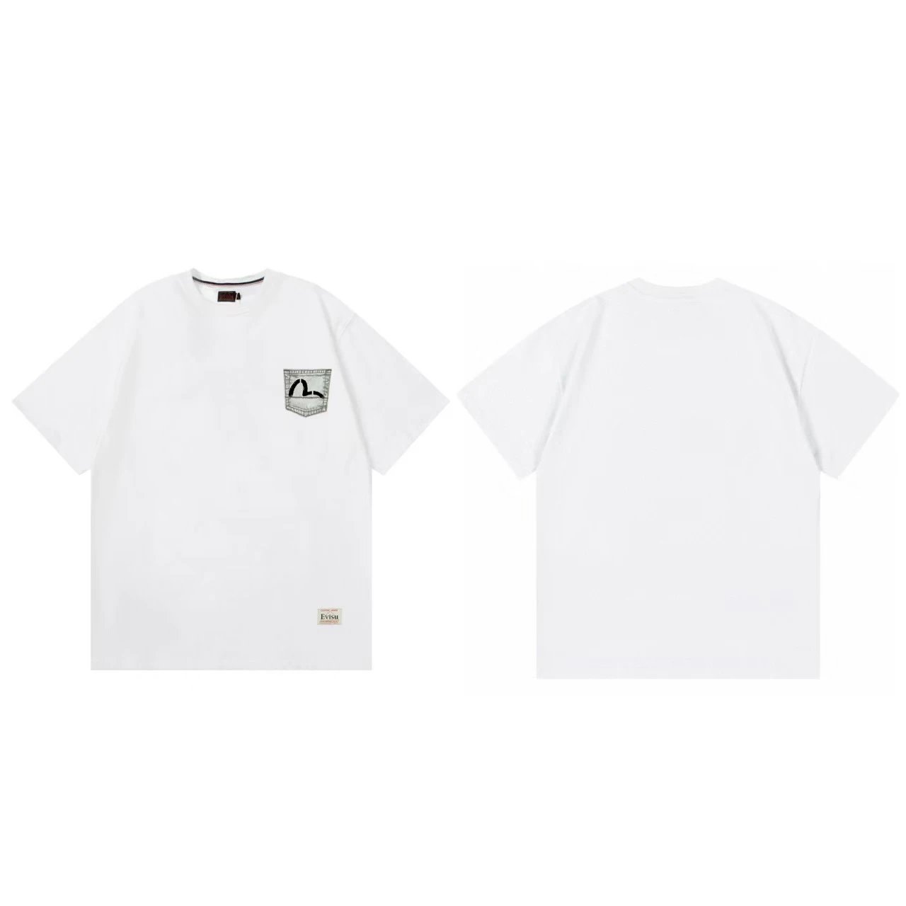 Evisu T-Shirts Short-Sleeve Graphic T-Shirt — white F 232