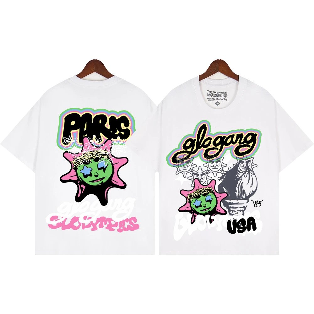 Glo Gang T-Shirts Graphic Print Crew Neck T-Shirt — 109 white