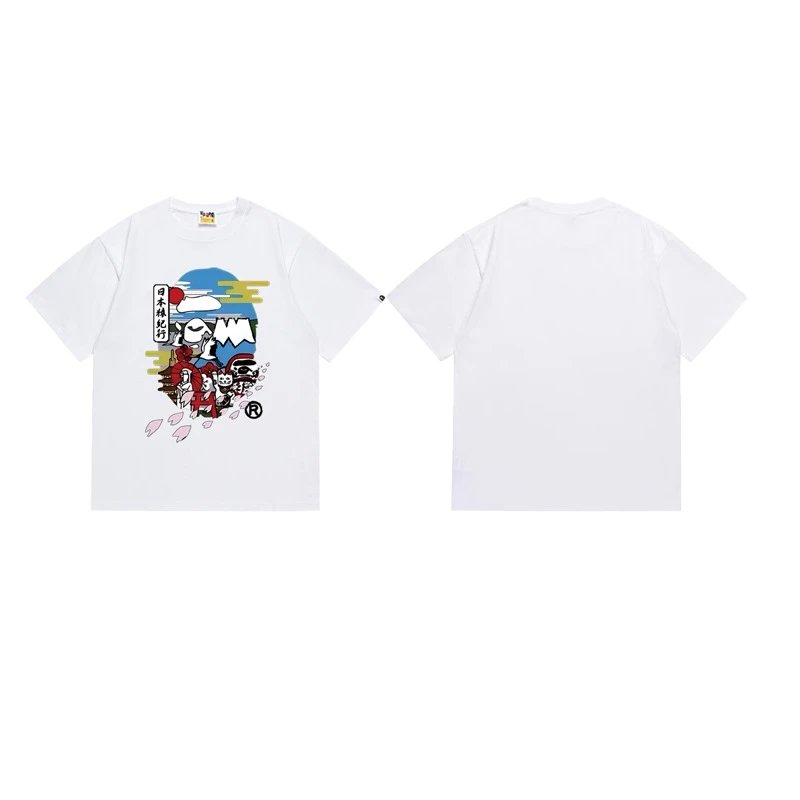 A Bathing Ape T-Shirts Head Graphic Print — 165 white