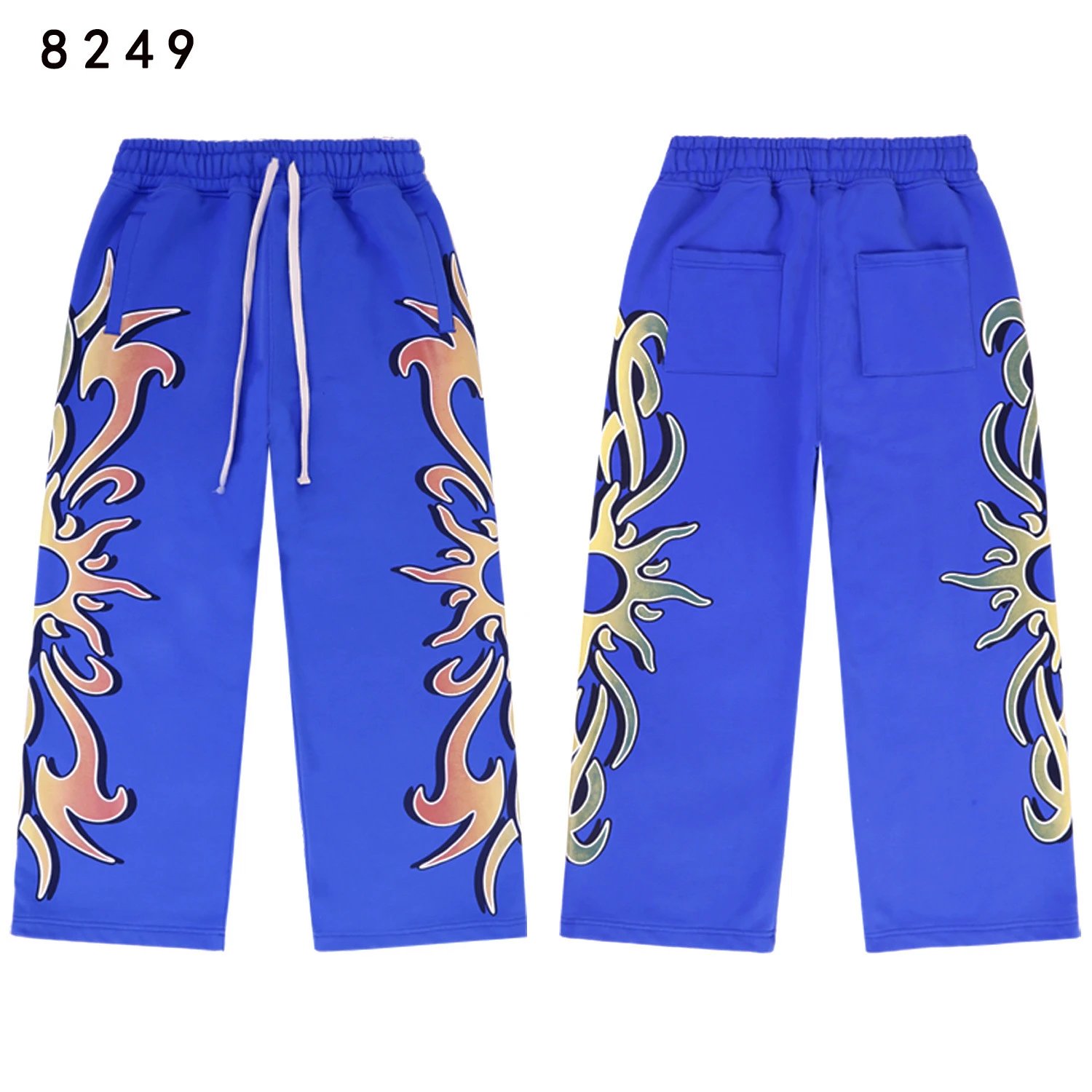 Vale Forever Matching Sets Bee graphic striped hoodie and sweatpants set — 8249 Washed blue