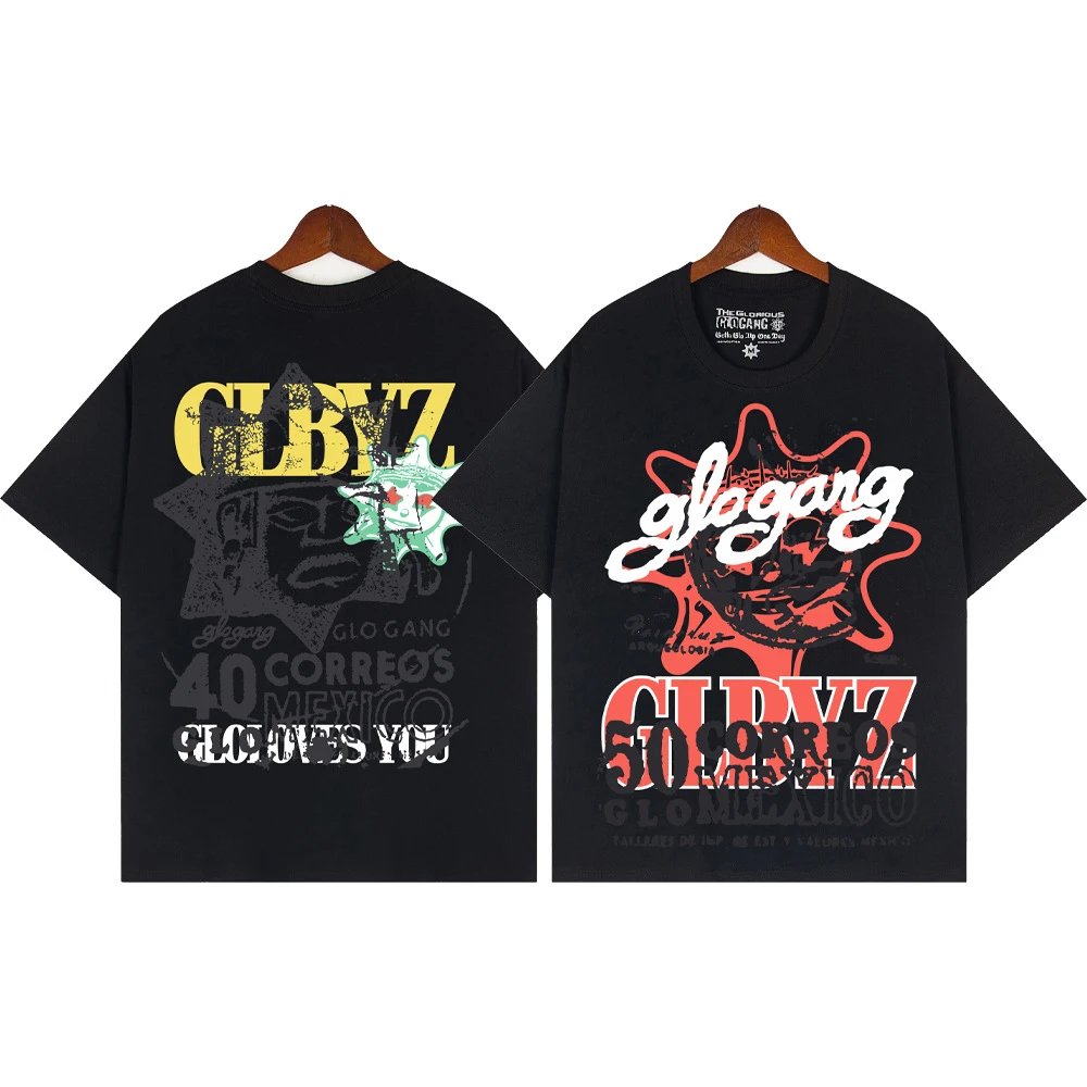 Glo Gang T-Shirts Graphic Print Crew Neck T-Shirt — 103 black