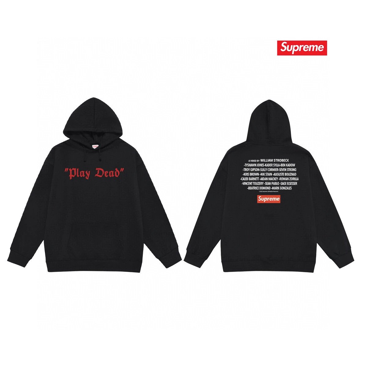 Supreme Hoodies & Sweatshirts Graphic Print Pullover Hoodie — 40