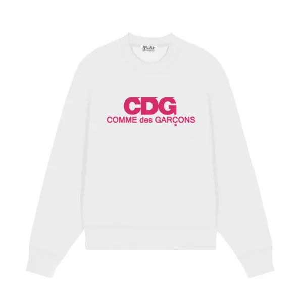 Comme des Garçons Play CDG Logo White Hoodie - 1